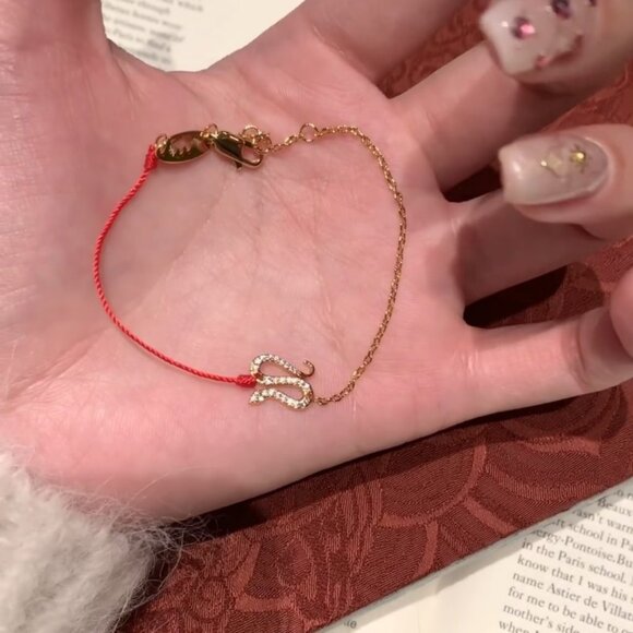 NWT: Lucky Snake Year Bracelet (Half string half gold) - Picture 3 of 7